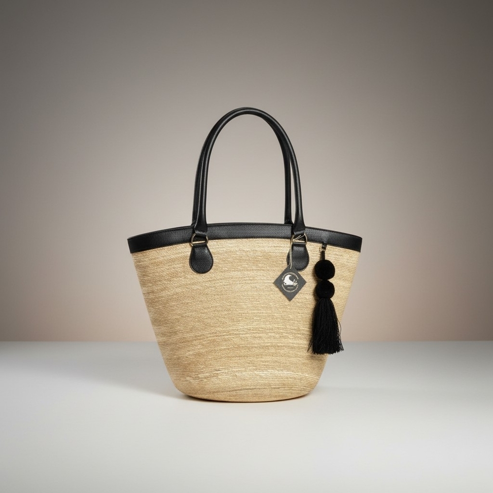 Del Rio Black and Tan Tote Bag